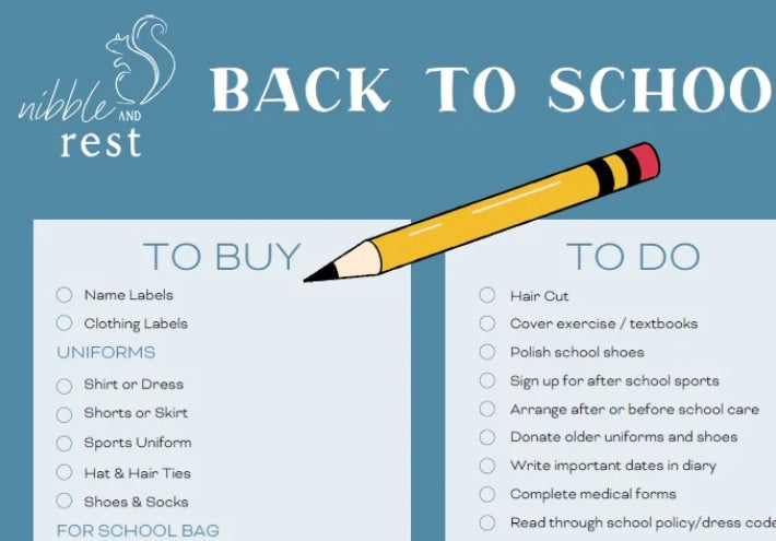 Getting your child ready for back to school – nibbleandrest