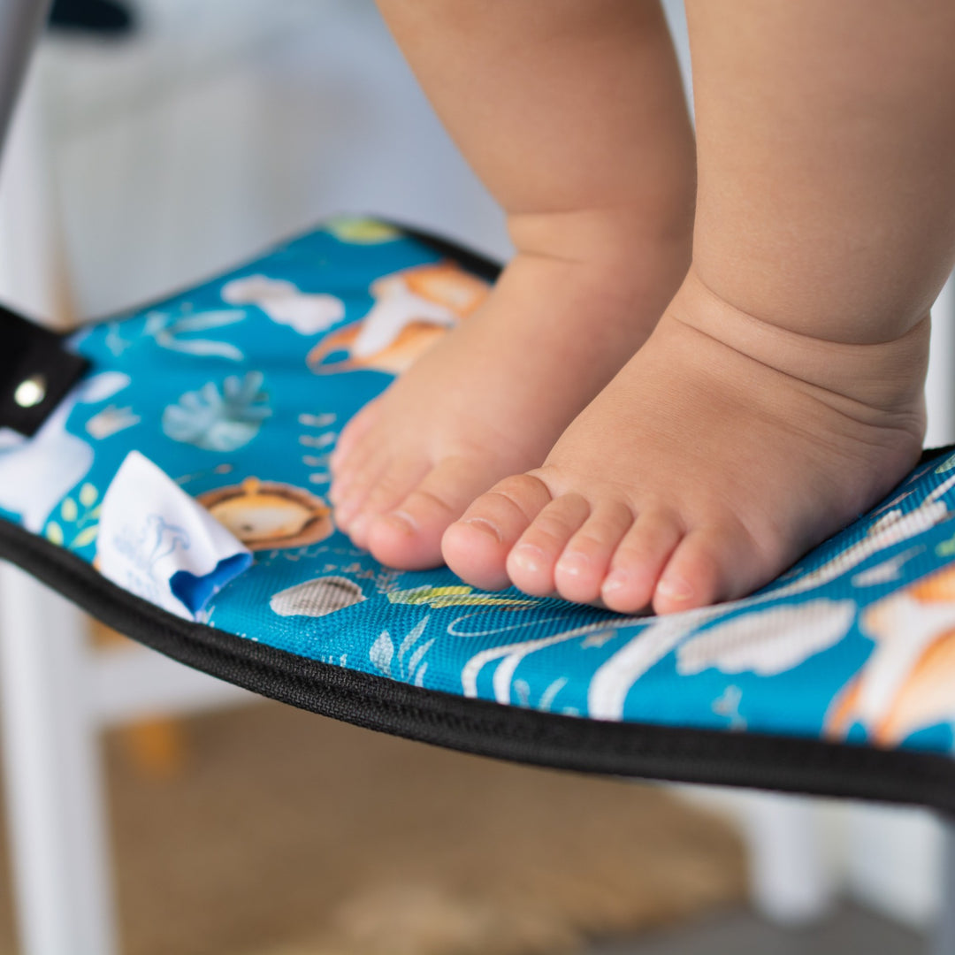 Australian Mum of 3 under 3, launches her latest product, the eco-friendly bamboo, height adjustable highchair footrest