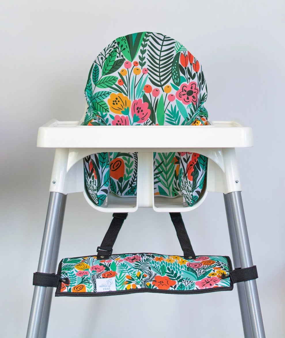 The Footsi Baby Chair Footrest and Matching Cushion Covers - The Limited Edition Prints