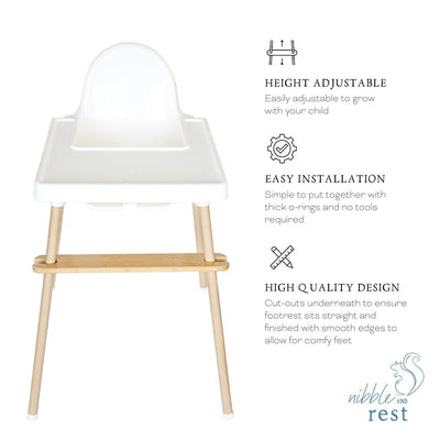 Elevate Your Highchair Experience with the Nibble and Rest Footsi® Footrest for the IKEA Antilop