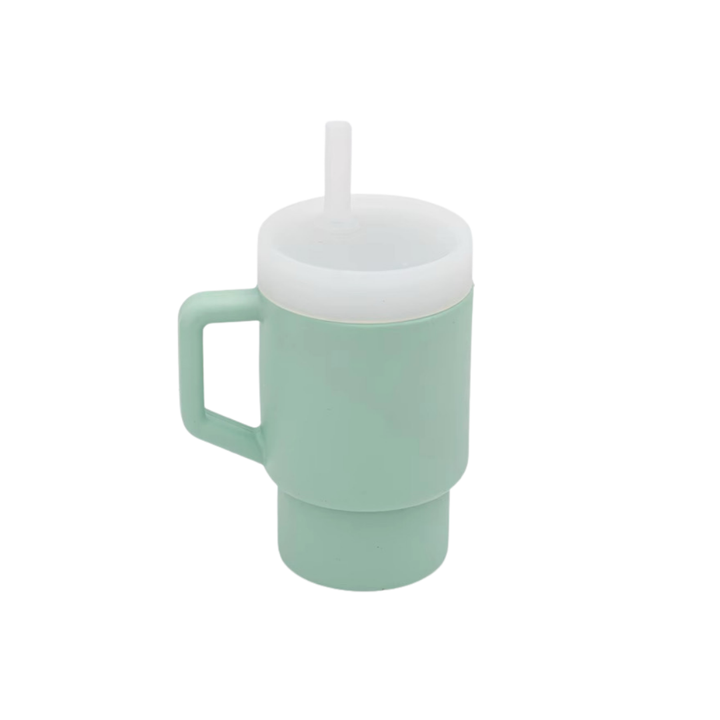 Silicone Tumbler with Handle and Straw - Leak-Proof, Durable & Reusable Cup