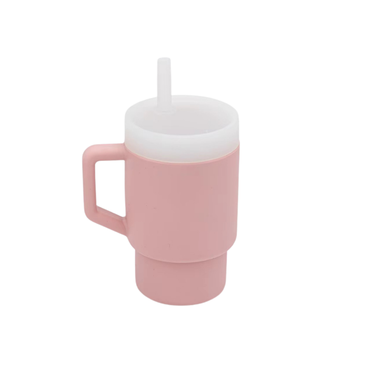 Silicone Tumbler with Handle and Straw - Leak-Proof, Durable & Reusable Cup