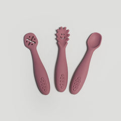 Smiley First Cutlery Set - Silicone cutlery