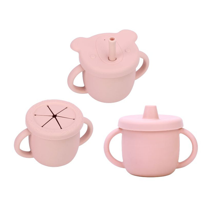 4-in-1 Silicone Teddy Bear Straw Cup for Babies & Toddlers